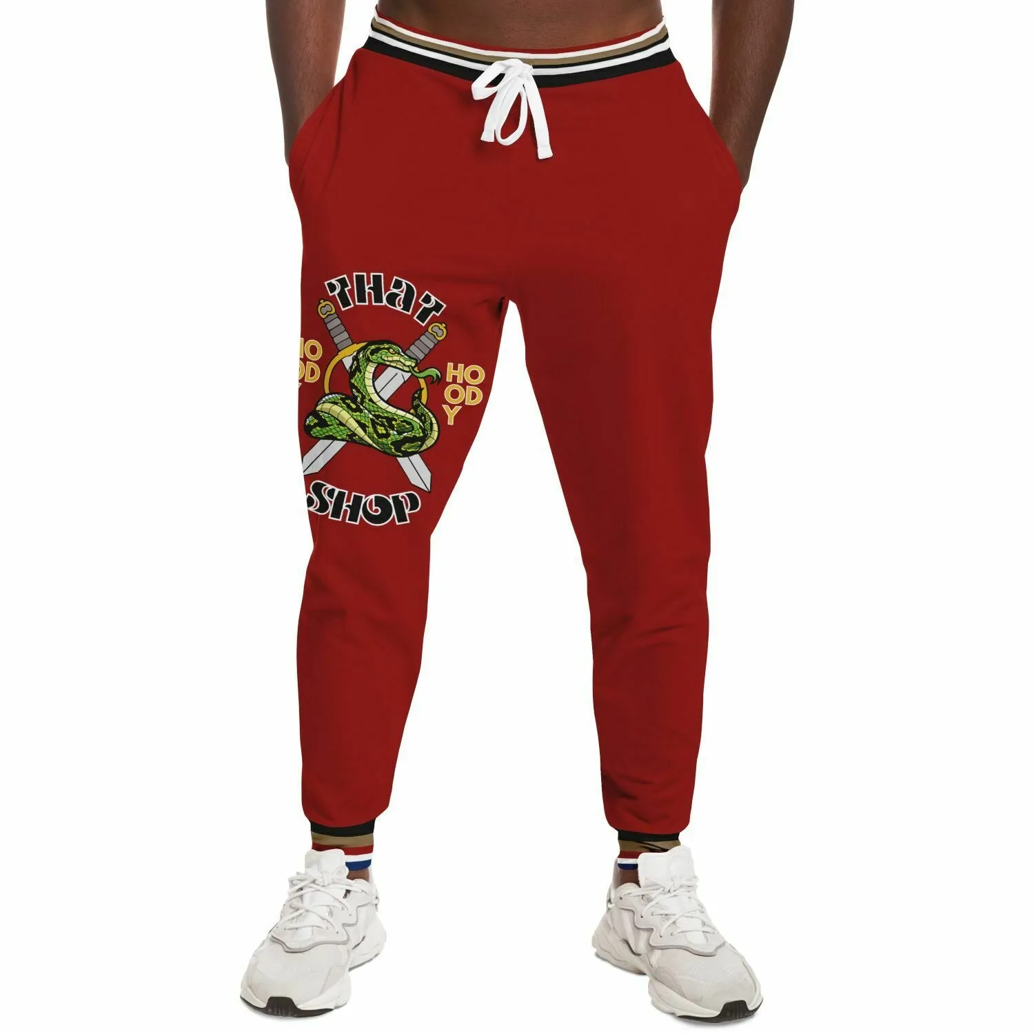 THS Snake Bite Fleece Joggers in Red