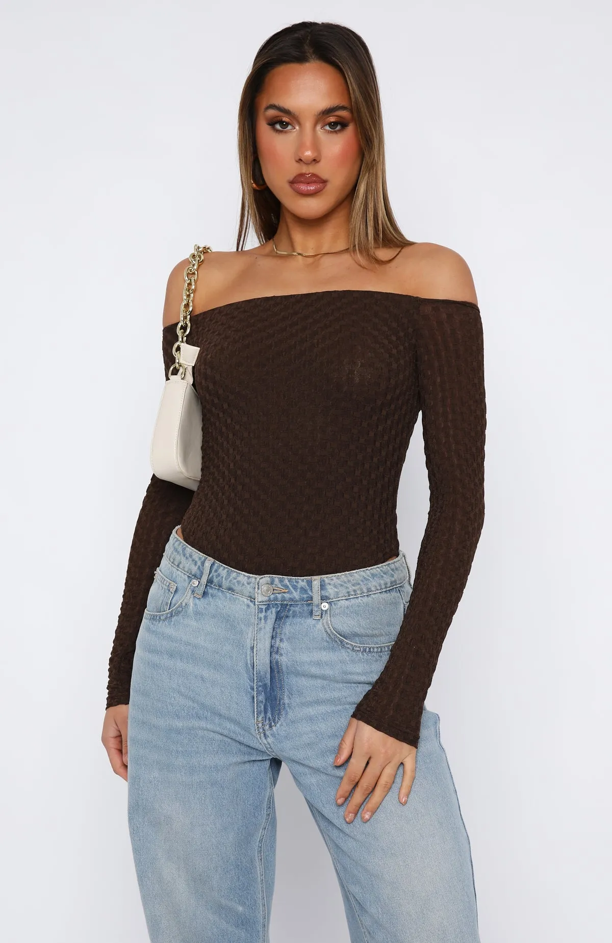 Twenty Eight Long Sleeve Bodysuit Chocolate