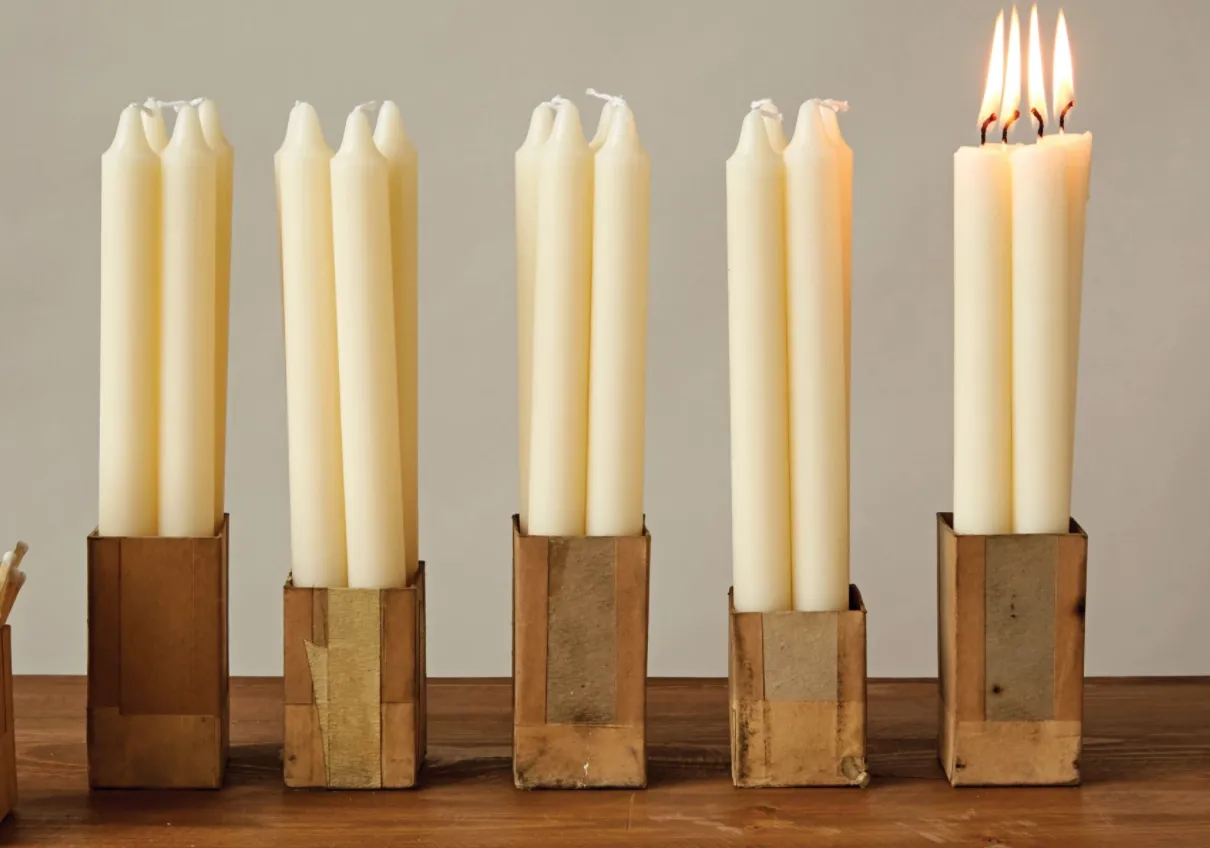 Unscented Taper Candles In Box, Set of 12