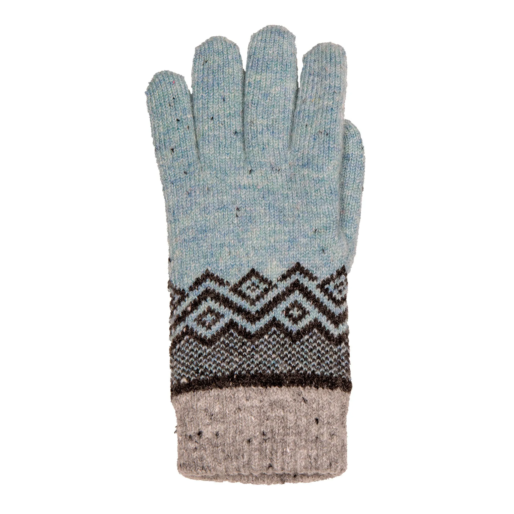 Women’s Knitted Gloves with Geometric Pattern