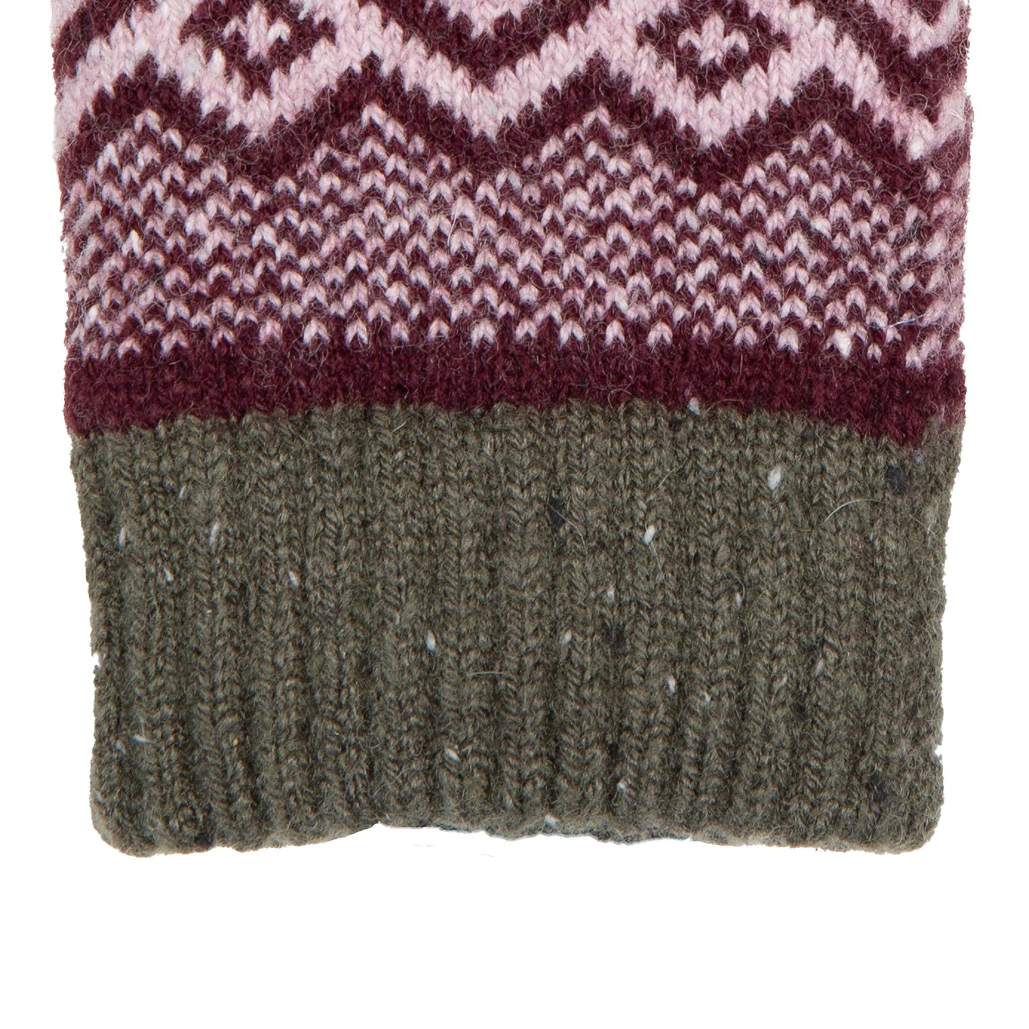 Women’s Knitted Gloves with Geometric Pattern